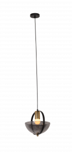 Подвес 230911/1HQ BK+SMOKE черный 1х40W E27 d200 h1200, XLD23