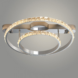 Люстра TGDXD6030-2/500+300 CH хром/прозрачный 40W LED 4000K d500 crst, XUAN22