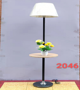 Торшер со столиком 2046 черный/желтый абажур 1x40W E27 h1580, BTH22