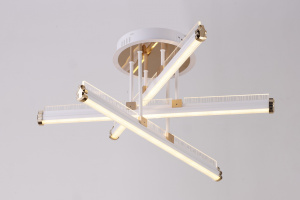 Люстра K38565/3 WT+FGD белый/золото LED 138W 3000K-6500K ПДУ диммер d600, 24