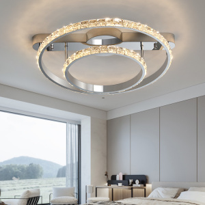 Люстра TGDXD6030-2/500+300 CH хром/прозрачный 40W LED 4000K d500 crst, XUAN22
