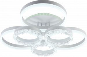 Люстра DK06089/3+3A PR WH белый 162W+8W LED RGB 3000-6500K d690 ПДУ(ИК) диммер, HN23