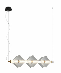 Люстра MDM-8352/6 CL BK+BR черный/латунь 15W LED 3000K d180 h1740, HAO24
