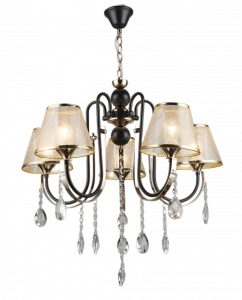 Люстра NH5269/5 COF+FGD кофе/золото 5х60W E27 d660 h610, QH22