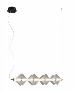 Люстра MDM-8352/8 CL BK+BR черный/латунь 21W LED 3000K d910 h1160, HAO24