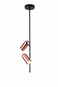 Люстра 639/2 COP+BK медь/черный 2х3W GU10 d120 h780, MOYA23