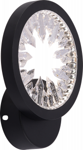 Бра DK6060/1 BK черный 20W LED 3000K-6000K d165, HN24