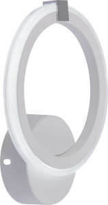 Бра DK6319A/1 WT+CR белый/хром LED 16W 3000-6500K d220, HN23