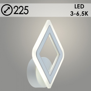 Бра LI8464A/1 WH+CR белый/хром 14W LED 3000-6500K d225, HN23