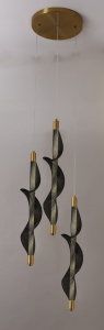 Подвес K38707/3HQ D BRASS+BK латунь/черный 42W LED 4000К d300 h1000, 24