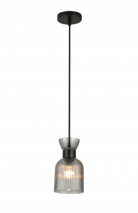 Подвес 09372/1HQ BK черный 1х40W E14 d110 h800, 24