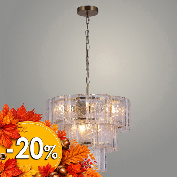 Люстра MDGL294/8 BRASS латунь 8х60W E14 d600 h800, SJNG23