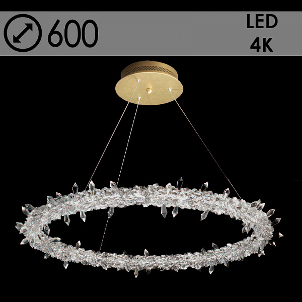 Люстра TGDXD8318/600 FGD золото/прозрачный 35W LED 4000K d600 crst, XUAN22