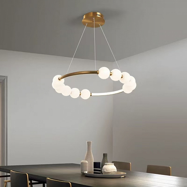 Люстра P930-600 AB бронза 60W LED 4000K d600 h100, ZOK24