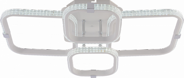 Люстра DK06357/4 PR WT+CR белый/хром 100W LED 3000K-6000K d620 ПДУ(ИК) диммер, HN24