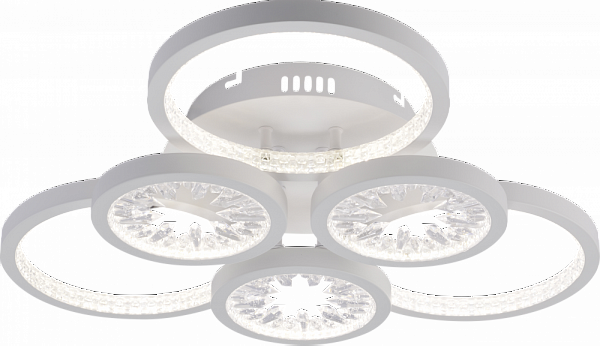 Люстра DKSM6060C/3+3A WT белый 144W LED 3000K-6000K d595 ПДУ диммер, smart 24