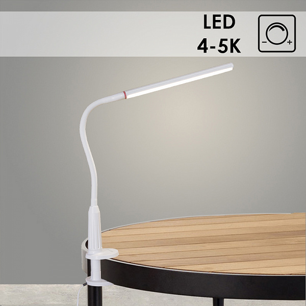 Светильник настольный Artstyle TL-318W Led 7Вт белый струбцина