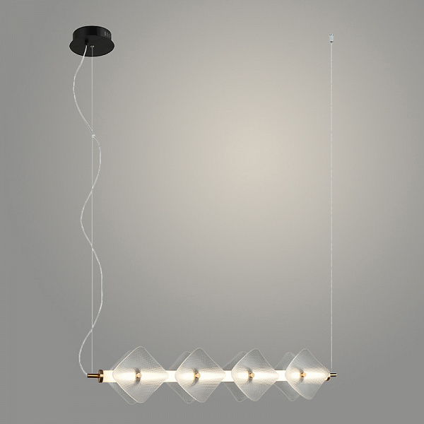 Люстра MDM-8352/8 CL BK+BR черный/латунь 21W LED 3000K d910 h1160, HAO24
