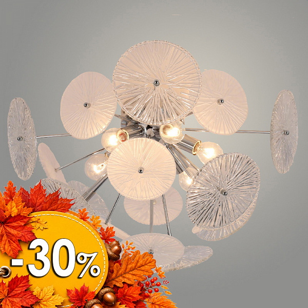 Люстра MDG40208/6 CR хром 6х60W E14 d530 h290, SJNG23