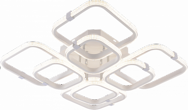 Люстра DK06355D/4+4B PR WT+CR белый/хром 200W LED 3000K-6000K d585 ПДУ(ИК) диммер, HN24