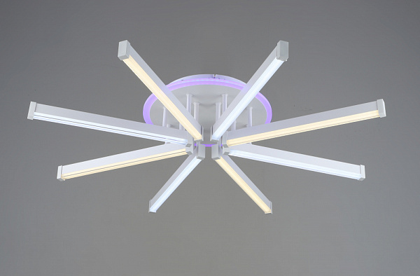 Люстра YH1029/8 WT белый 2x48W+16W LED 3000K-6000K ПДУ диммер d820, 24