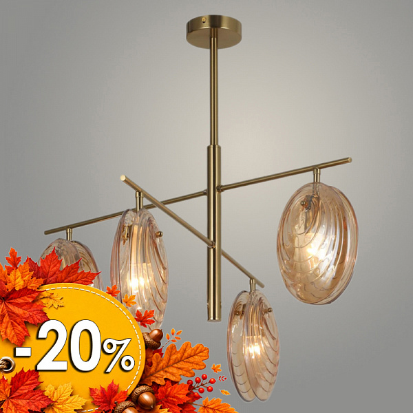Люстра 40498/4 BRASS латунь 4х60W E14 d700 h500, SJNG23