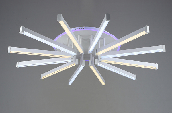 Люстра YH1029/12 WT белый 2x72W+22W LED 3000K-6000K ПДУ диммер d890, 24