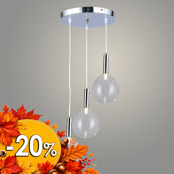 Подвес MDG40198/3R CR хром 3х20W G9 h1200, SJNG23