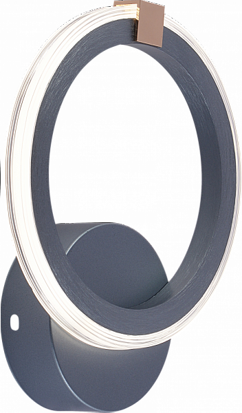 Бра DK6319A/1 SL+FGD серебро/золото 16W LED 3000K-6000K d220, HN24