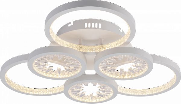Люстра DKSM6060C/3+3A WT белый 144W LED 3000K-6000K d595 ПДУ диммер, smart 24